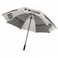 2 layer twin large long umbrella with hole for golf club promotional gift